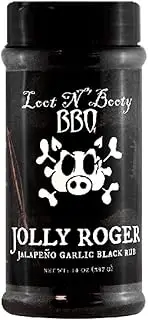 Loot N Booty BBQ Jolly Roger Jalapeño Garlic Black Rub, 14 oz