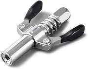 Grease Gun Mouthpiece Double Handle G Coupler Non-Slip Silicone Grip Sleeve Grease Gun Made of Stainless Steel Locking Pliers Suitable for Standard M6/M8/M10/M12/M14