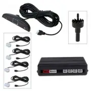 Car LED Parking Reverse Backup Radar System + 4 Sensor Silvery