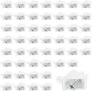 Pack of 100 Shelf Brackets, Shelf Support 101558, Suitable as Replacement Part for IKEA Pax Shelf Support for Shelves Wardrobe, Shelf Holder for Floor Holders (100, White)