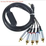 For Sony PSP 2000 3000 Game Console Cable Video Audio Color Coded Connector Wire