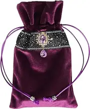 DOARLUO Milky Way Galaxy Tarot Cards Fabric Bag 5 x 8 Inch Jewelry Pouch Tarot Card Bag Dice Bag Pouch Dungeons and Dragons Accessories, Runes & Jewelry I Travel & Gift Bag (Purple)