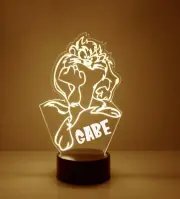 Taz Light Up, Personalized FREE, LED Night Light Lamp + Remote, Tasmanian Devil