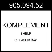IKEA KOMPLEMENT Shelf Dark Gray 39 3/8x13 3/4" 905.094.52