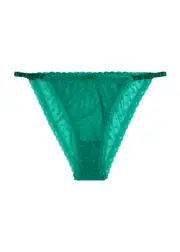 Love Stories Isabel Point D'esprit Tulle Briefs - Green M (UK12 / M)