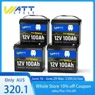 1/2/3/4 Pack 12V 100Ah Mini Bluetooth LiFePO4 Lithium Battery BMS Solar Home RV