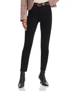 Veronica Beard Ryleigh SlimHigh Rise Straight Ankle Jeans in Onyx