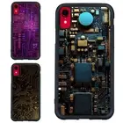 Intricate circuit board pattern TPU Case For iPhone XS 11 12 13 14 15 16 Pro Max