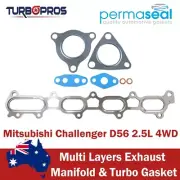 Permaseal Exhaust Manifold&Turbo Gasket Kit For Mitsubishi Challenger 4D56 2.5L