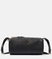 [Prada] Prada Mini logo leather shoulder bag One Size black