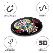 Sugar Skull Magnet Strong and Flexible Sugar Skull Refrigerator Magnet 1.1 Inch