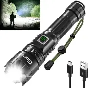 Goreit Flashlights High Lumens Rechargeable, 2000 Lumen XHP70.2 LED Flashlight U
