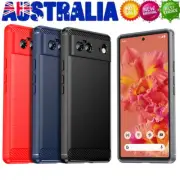 For Google Pixel 6a 6 6Pro Case Shockproof Carbon Fiber Heavy Duty Cover