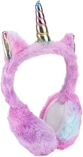 [ROMISBABA] Bonnet for Warm Earflap Girl Headbands Unicorn Ear Muffs Furr Animal Headband Ear Muffs Winter Ear Muffs Hat Plush Pink