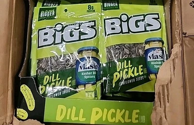 12x Bigs DILL Pickle Sunflower Seed Bags 5.35oz Exp 02/2026 Buy More, SAVE MORE!