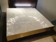 36" Square Selenite Coffee Table Top Handmade Furniture Counter Desk Home Decors