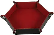 KOMBIUDA Dice Storage Tray Pu Material Dice Plate Tabletop Dice Tray Storage Box