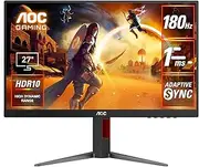 AOC 27G4X 27 Inch 1920 x 1080p Full HD 180Hz IPS Gaming Monitor