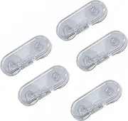 ANDRESLAD 5Pcs Safety Locks Transparent Cabinet Locks for Drawers Refrigerators Easy Install Childproof Latches Pinch Design Strong Adhesive for Home Use