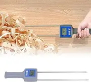 Wood Moisture Meter, Moisture Detector with Long Probe & Backlit LCD Display, 0 to 84% Measuring Range, Digital Firewood Moisture Meter, Wood Humidity Meter Reader