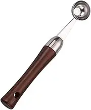 LALADEFIEE Fruit Scooper and Baller Watermelon Baller Scoop Set Melon Spoon Stainless Steel Wood for Fruits