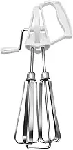 Egg Beater Hand Crank 10in Stainless Steel Manual Hand Mixer Ergonomic Egg Beater Labor-Saving Fast Stirring Mixer Kitchen Tools, Whisk-