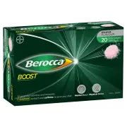 Berocca Boost Vitamin B & C with Guarana Effervescent - Guava Flavour Tab X 20