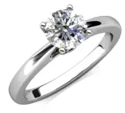 ~New~ Cate & Chloe Abigail Sterling Silver Ring with Moissanite Crystals Size 8