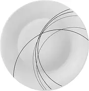 Bormioli Rocco 480190FS7121951 Linee Design Moon Dessert Plate, Set of 24, Glass, White