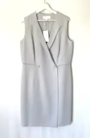 Hugo Boss Damarine Vest Dress 16 XXL Gray New Formal Elegant