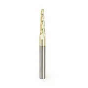 1/8" CNC 2D/3D CARVING BIT 3 FLUTE CARBIDE TAPERED BALL ZRN COAT AMANA 46286