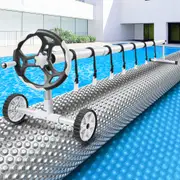 ALFORDSON Pool Cover 500 Micron 10X4M Solar Blanket Swimming 6M Grey Roller