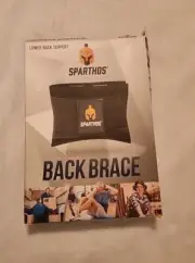 SPARTHOS Lower Back Brace Size Small Black Adjustable Support Lumbar Pad