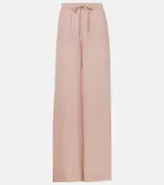 [Loro Piana] Loro Piana Graysen linen wide-leg pants AU 18 pink