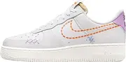 [Nike] Womens Air Force 1 '07 Basketball Shoes, White/Safety Orange-Sail, 11 M US