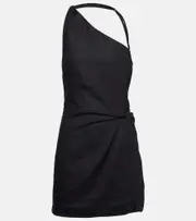 [SIR] SIR Affogato asymmetric linen minidress AU 6 black