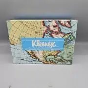 VTG Kleenex Tissue Box Little Travelers Globe Map 1975 NOS Sealed World Prop