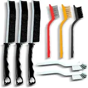 Shanghigh Crevice Cleaning Brushes - 8PCS Scrub Brush Toliet Cleaner, Grout Brush Set Clean Tools for Groove Corner, Home Essentials, Hard Bristle Cleaning Supplies for Kitchen, Bathroom and Toilet