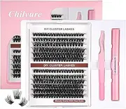 Lash Clusters Kit 240PCS 8-16MM 30D&40D Reusable Eyelash Extensions for Party Wedding Daily Use with Bond & Seal Glue, Tweezers (Home Lash Kit)