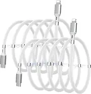 for USB C to Lightning Magnetic Charging Cable(2 Pack 6ft) Tangle-Free roll up Organized Fast Charger Magnet Charger Cord for Phone14/13/12/11/XS/XR/8/7/6s/6/5S/SE/(2 Pack 6ft)
