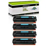 4PK CF401X 201X Toner Cartridge Fits For HP Color Laserjet M252dw M277dw M252dn