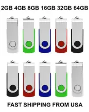 USB Flash Drive Bulk 2GB 4GB 8GB 16GB 32GB 64GB Thumb Drive Wholesale Lot
