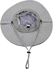 [COLLBATH] Summer Sun Protection Big Wide Brim Cowboy Hat for Men and Women Breathable Solid Color Outdoor Protection Hat Lightweight and Comfortable Purple