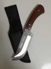 Trailing-Point Fixed Knife for Camping and Hunting