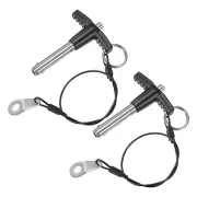 2Pcs t Handle Lock Pins, 8mm Dia. 30mm Usage Long Push-Button Ball Locking Pin