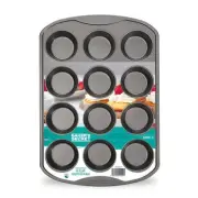 12cup Muffin Pan Cupcake Nonstick Pan - Carbon Steel Pan for Muffins Cupcakes...