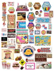 1:24 & 1:18 CANDY SIGNS FOR DIORAMA DIECAST DISPLAYS DECALS