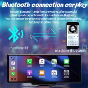 10" Portable Car Stereo Wireless Carplay Android auto Multimedia Bluetooth Touch