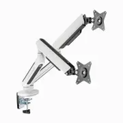 Desky Dual LED Monitor Arm - White