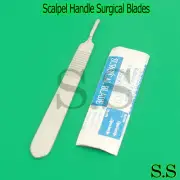 10 Surgical Blades # 11 with FREE Scalpel Handle # 3 Dental